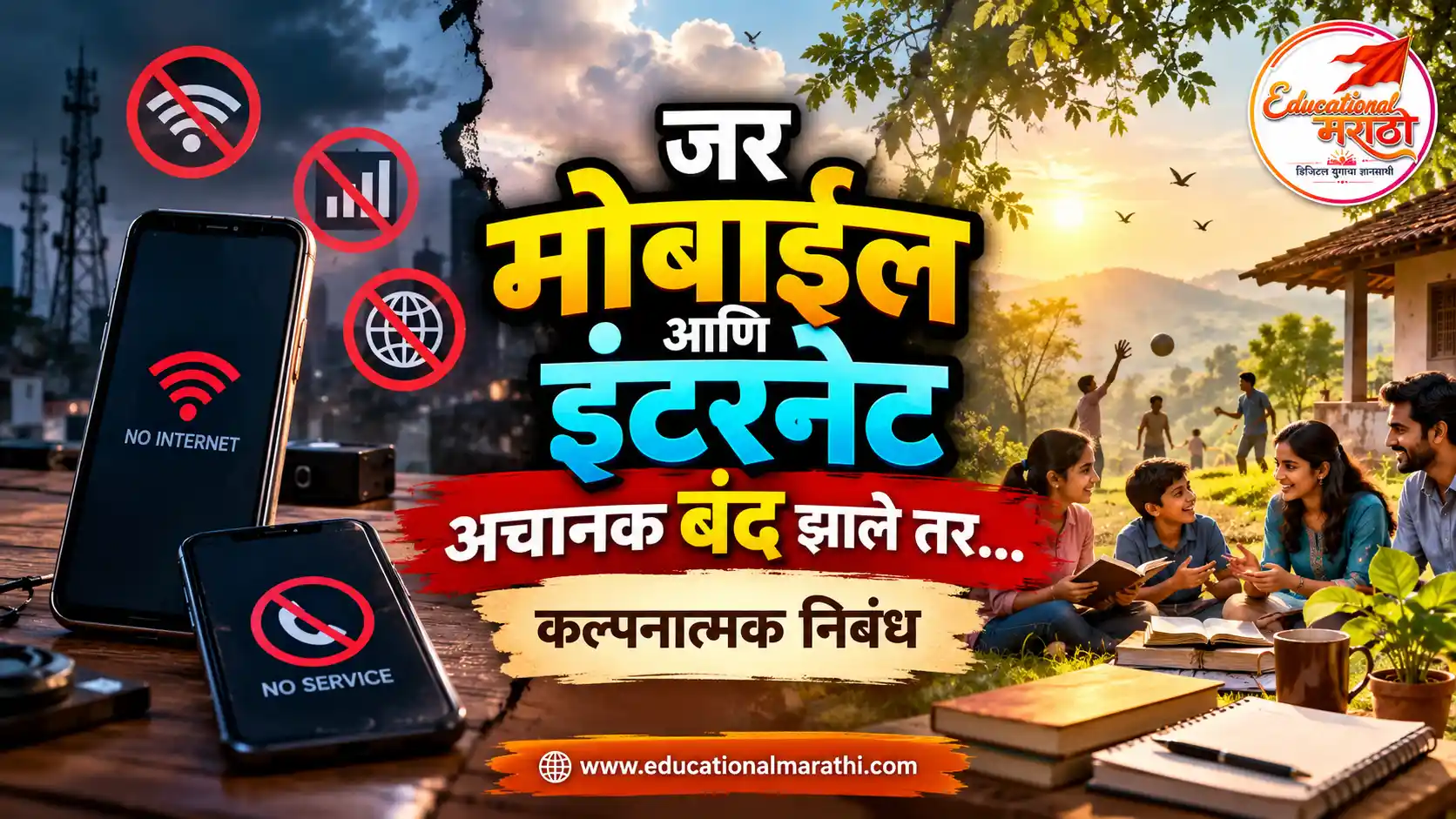life without mobile and internet essay marathi | भ्रमणध्वनी बंद झाला तर मराठी निबंध